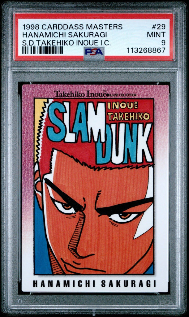 1998 CARDDASS MASTERS SLAM DUNK HANAMICHI SAKURAGI TAKEHIKO INOUE I.C PSA 9