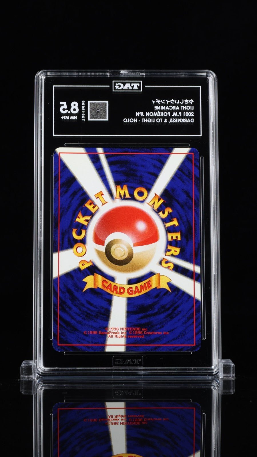 2001 POKEMON JPN DARKNESS TO LIGHT NEO 4 LIGHT ARCANINE 59 HOLO TAG S 8.5