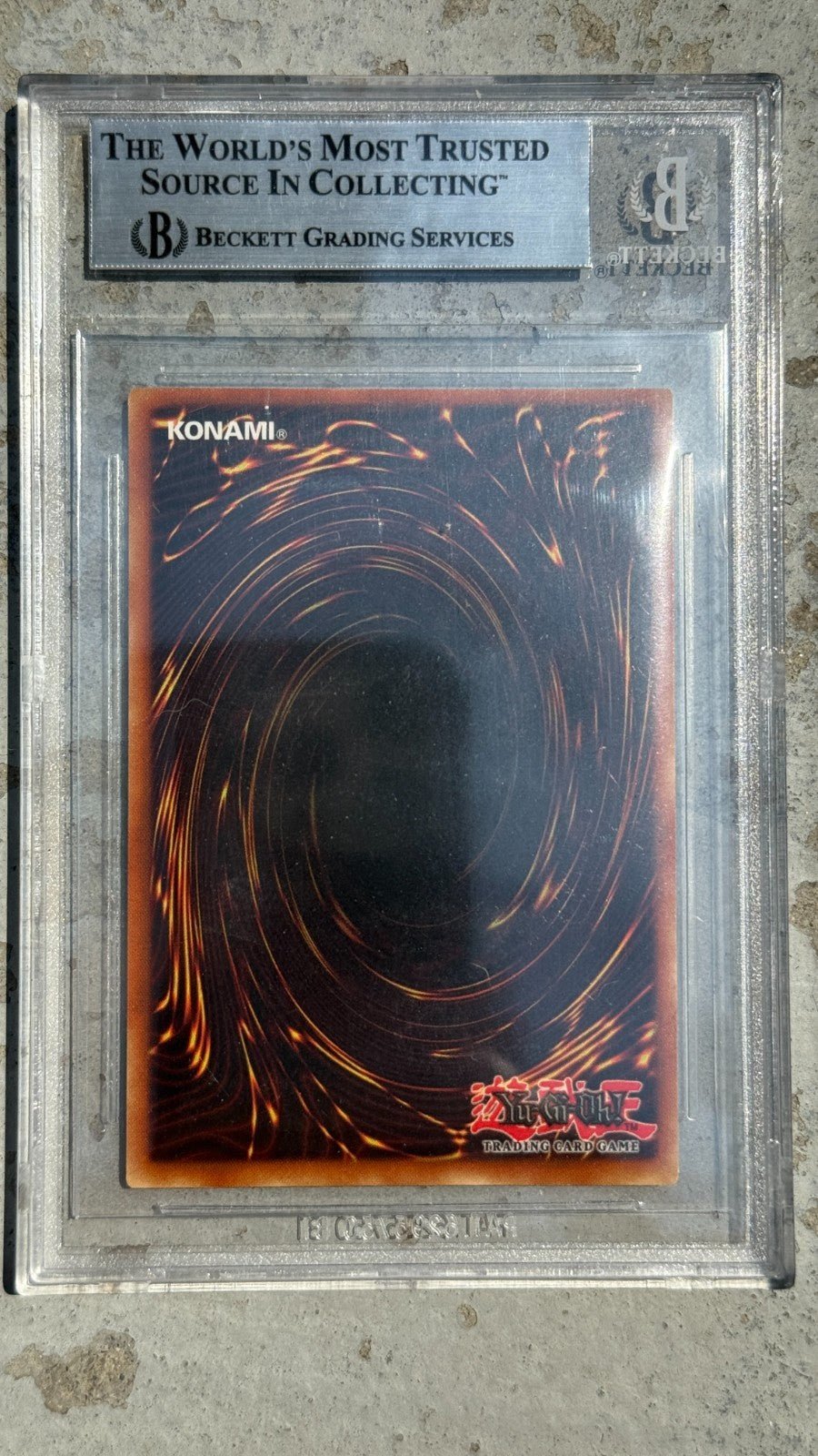 2002 YuGiOh Tri - Horned Dragon 1st Edition Secret LOB - 000 BGS 8.5 PSA NA English