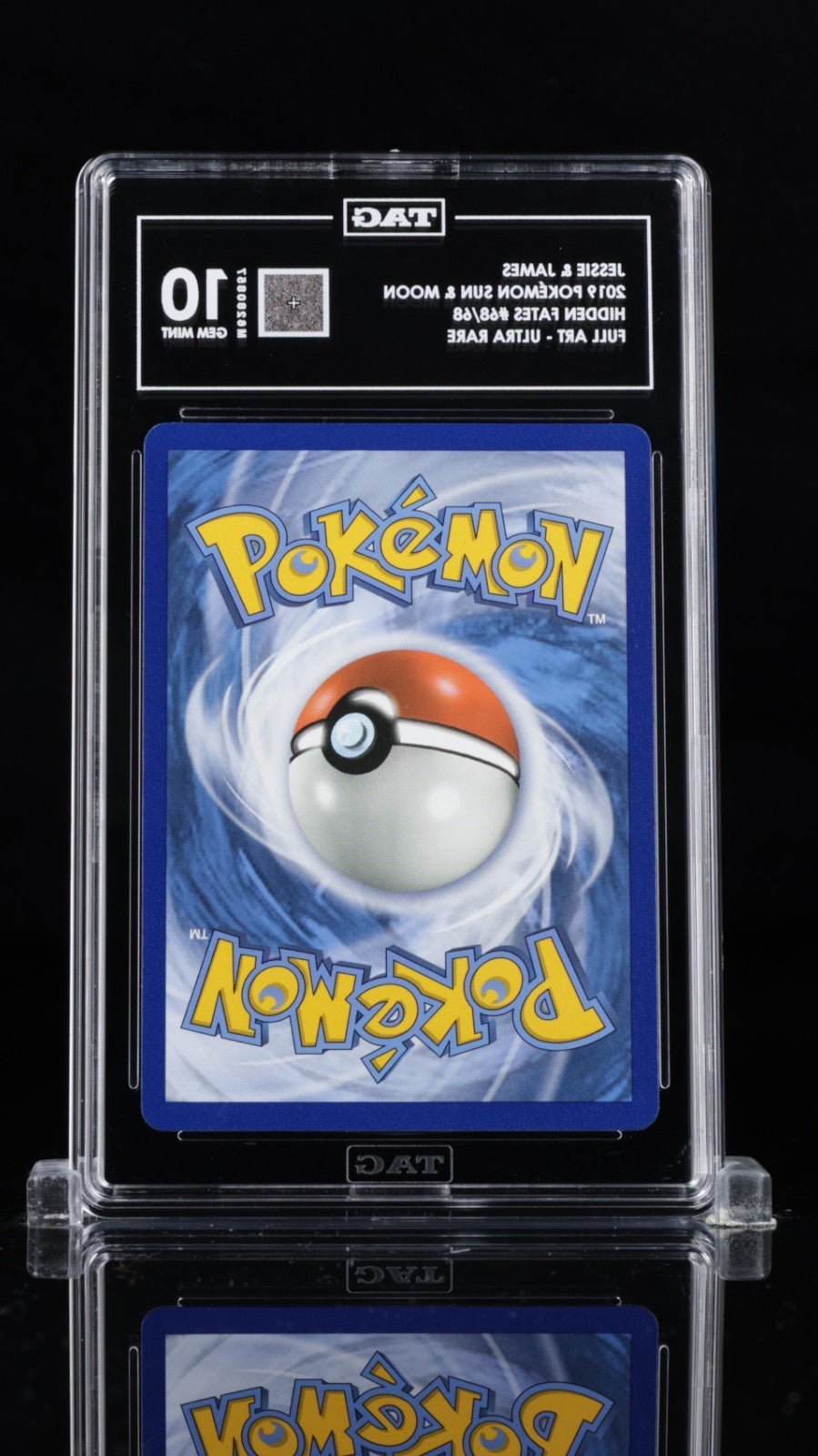 2019 POKEMON SUN & MOON HIDDEN FATES 68 FULL ART/JESSIE & JAMES TAG 10