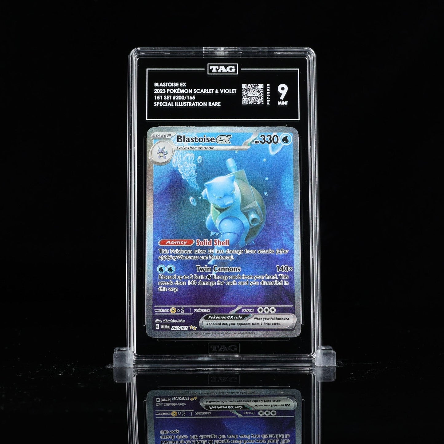 2023 POKEMON MEW EN 151 200 BLASTOISE EX 200/165 TAG 9 SIR