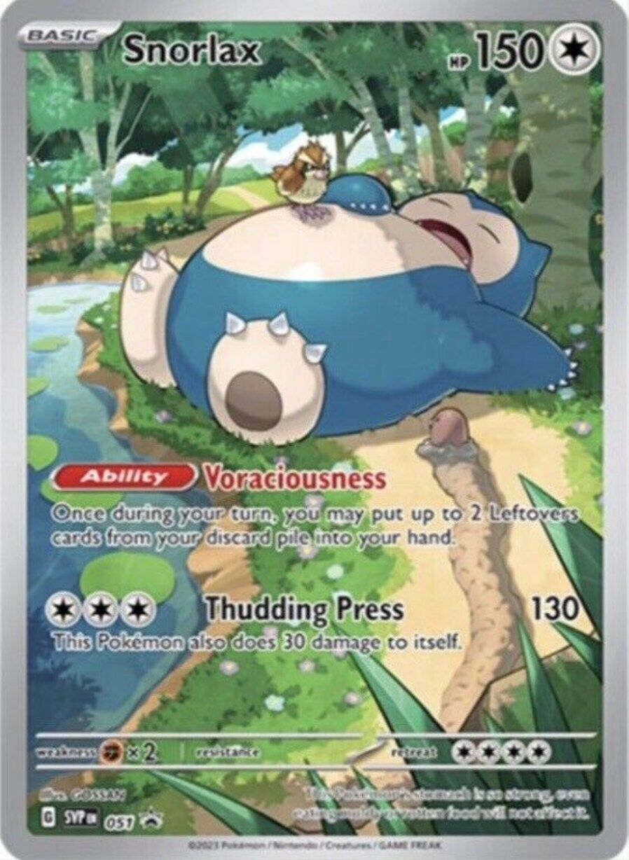 2023 Pokemon Snorlax 051 Sv: Scarlet & Violet Promo Holo TAG 10