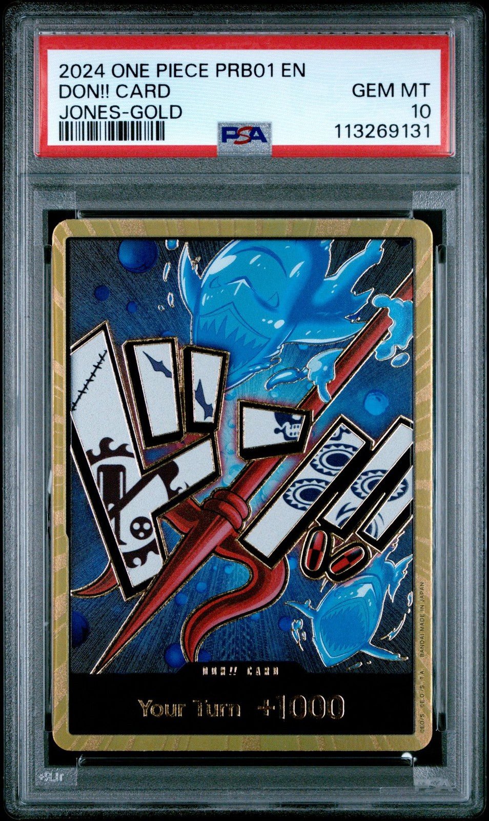 2024 One Piece - Hody Jones Gold Don English PRB - 01 PSA 10 Premium Booster