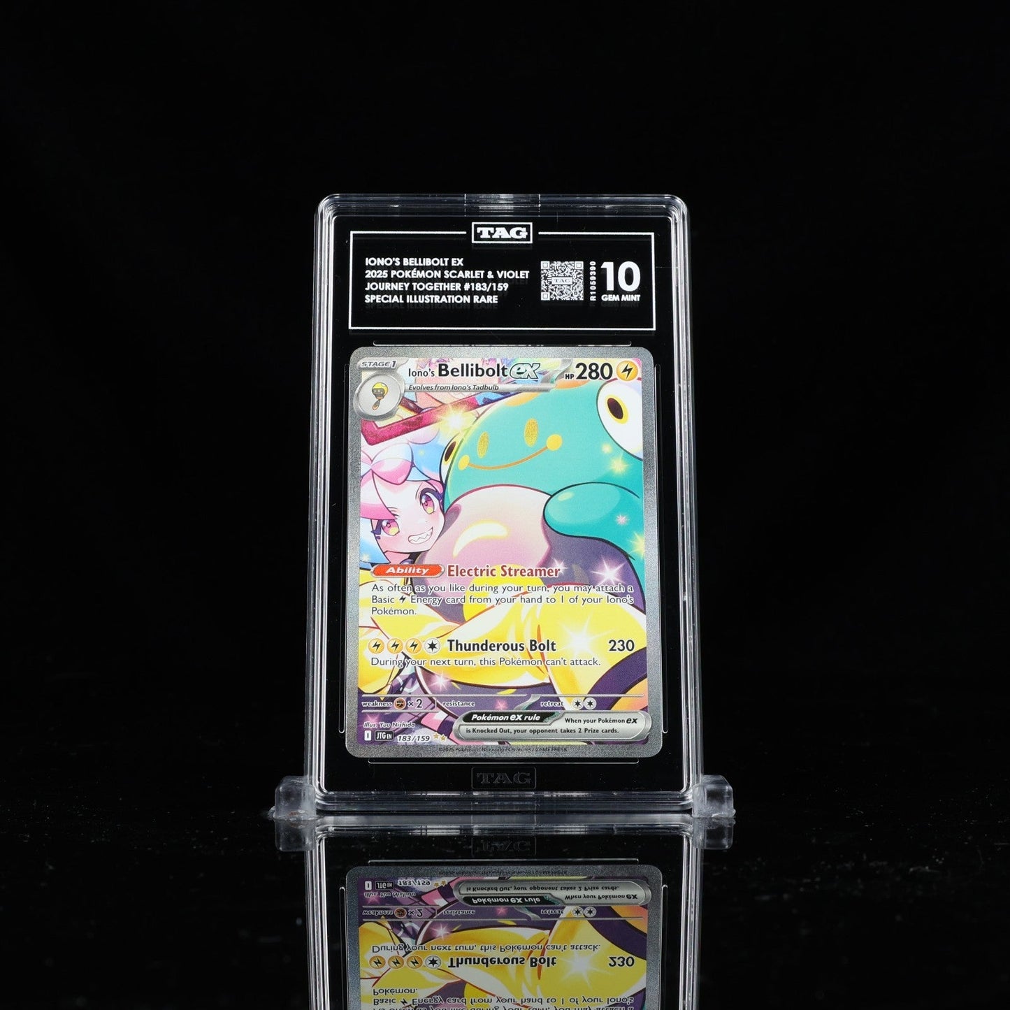 2025 Pokemon Journey Together Iono’s Bellibolt Ex SIR 183/159 TAG 10