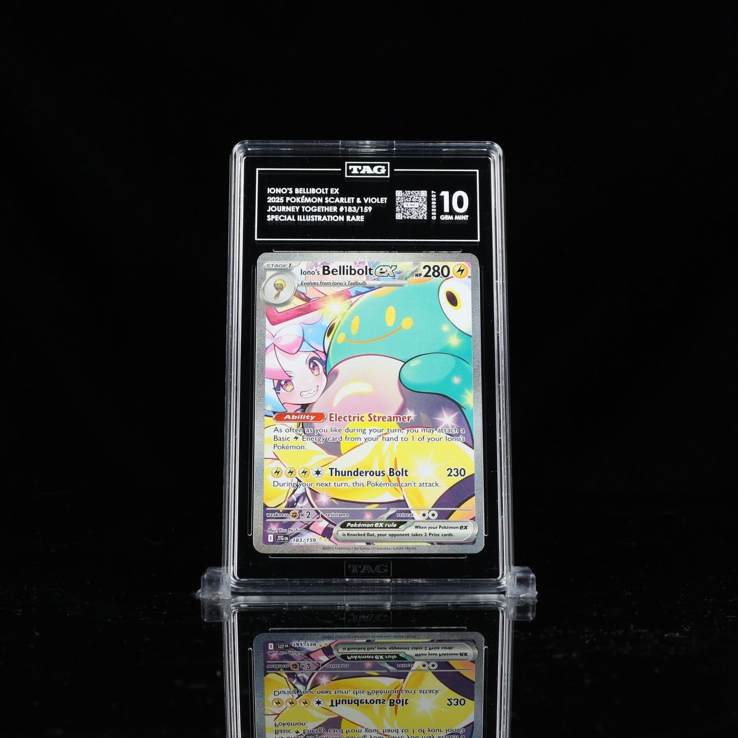 2025 Pokemon Journey Together Iono’s Bellibolt Ex SIR 183/159 TAG 10