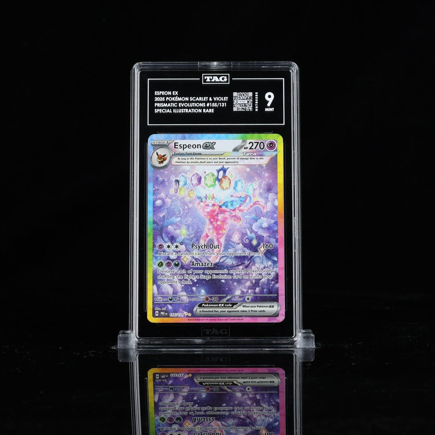 2025 Pokemon Pre EN Espeon ex TAG 9 Special Illustration Rare 155