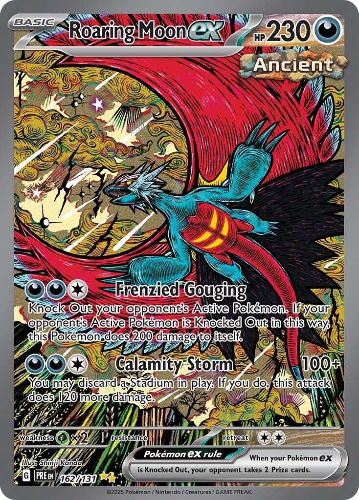 2025 Pokemon Roaring Moon ex 162/131 Sv: Prismatic Evolutions Holo PSA 10