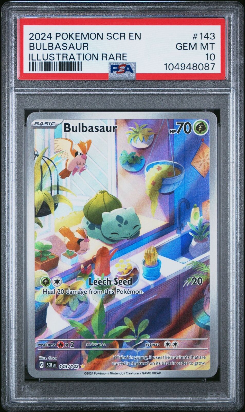 Pokemon Bulbasaur 143/142 - Stellar Crown Holo PSA 10