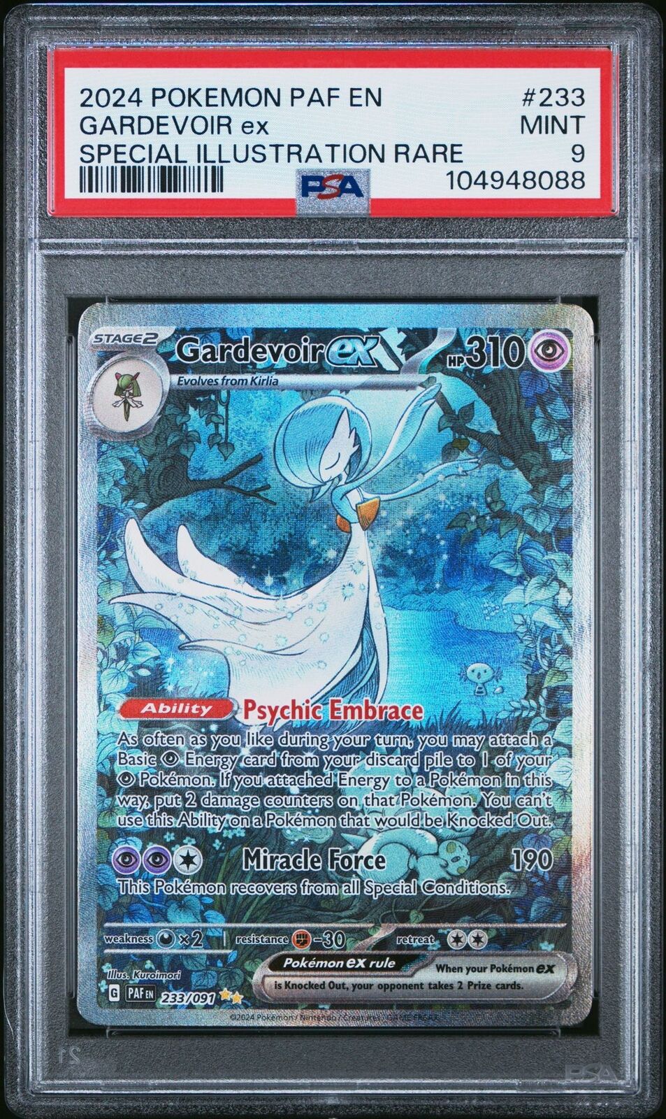 Pokemon Gardevoir ex 233/091 Sv: Paldean Fates Holo PSA 9
