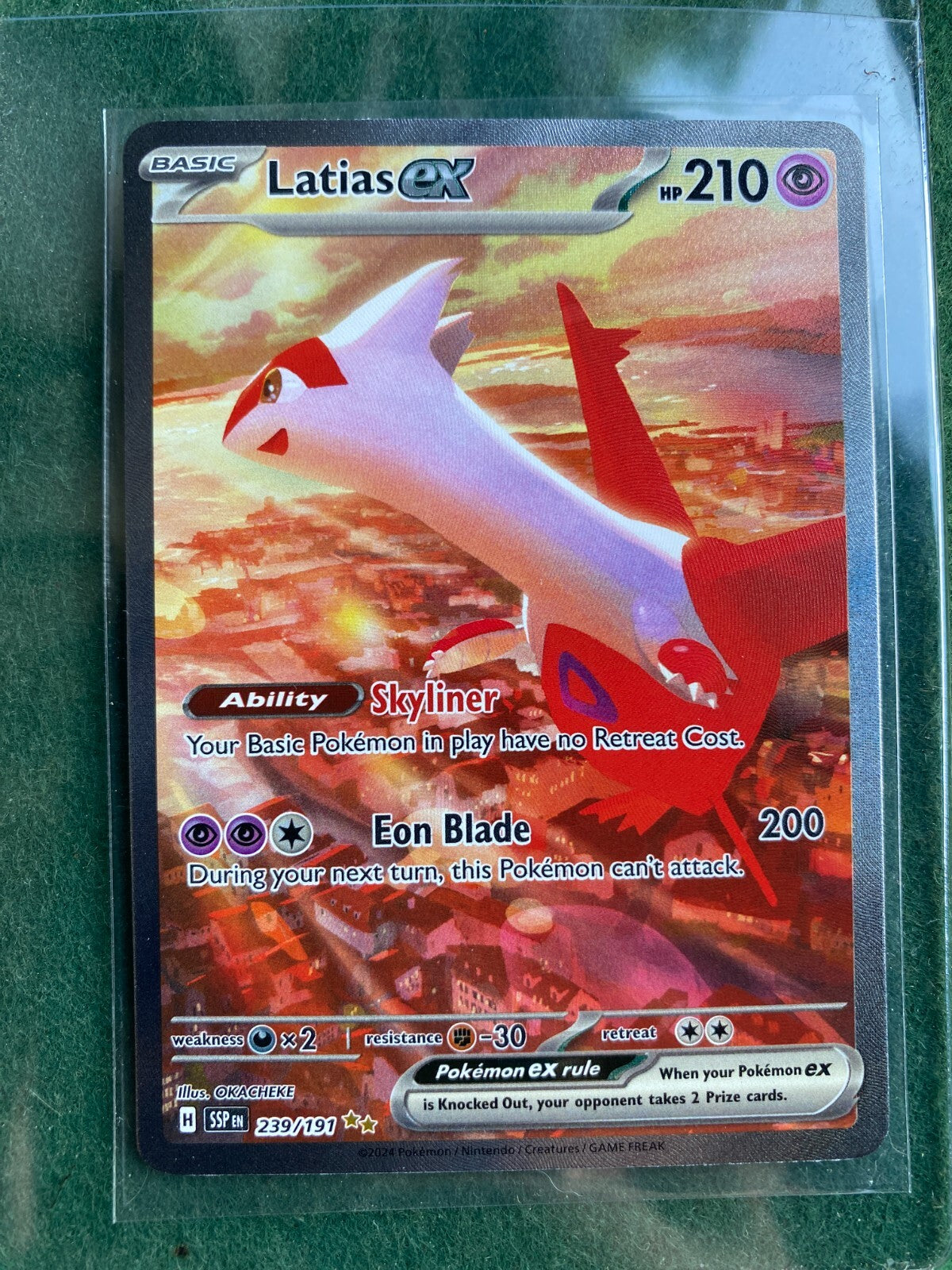 Pokemon TCG: Surging Sparks - Latias ex 239/191 SIR Special Illustration Rare NM