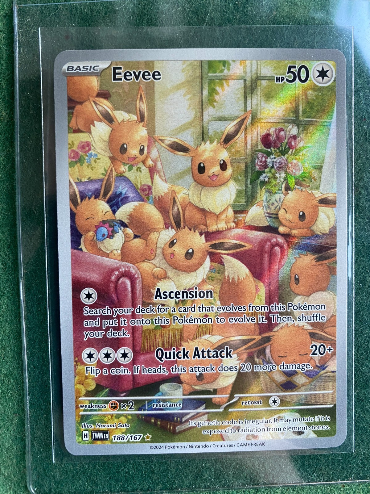 Pokemon Eevee Secret Illustration Rare 188/167 Twilight Masquerade NM #2