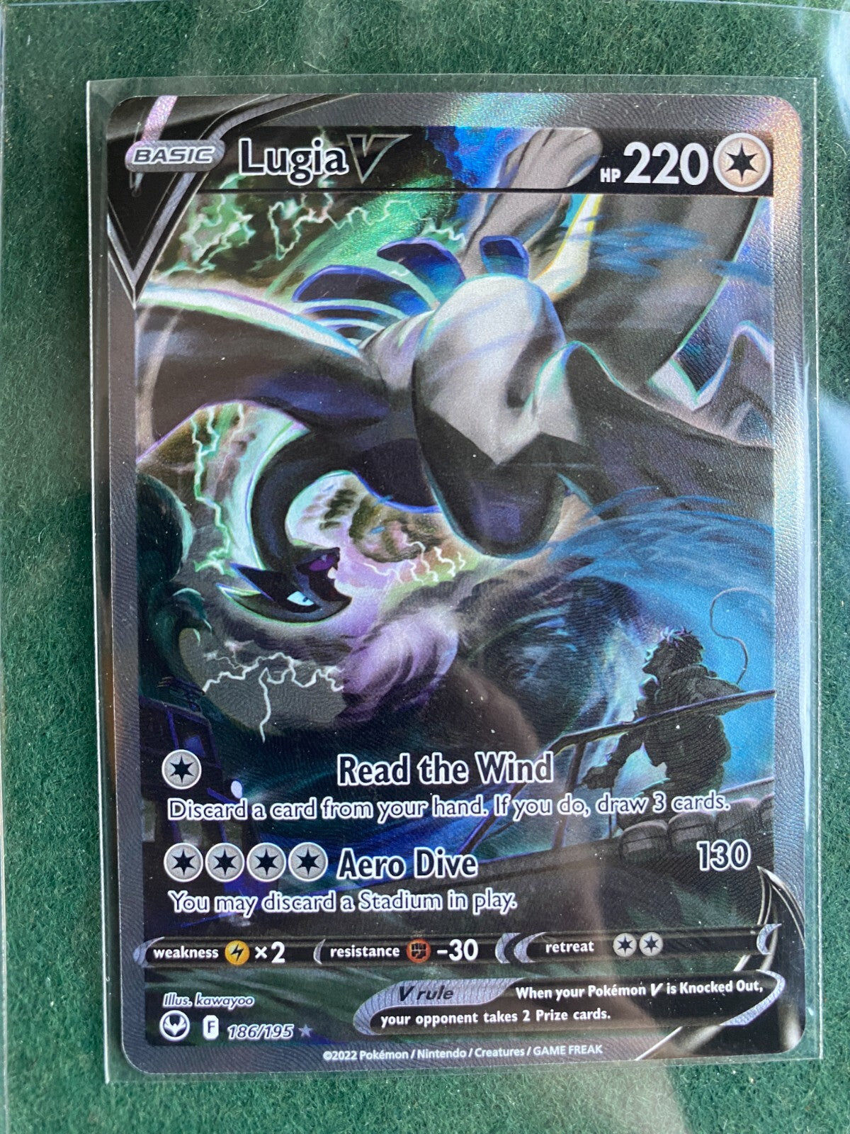 Pokemon Lugia V Alternate Art Silver Tempest 186/195 Near Mint NM 2