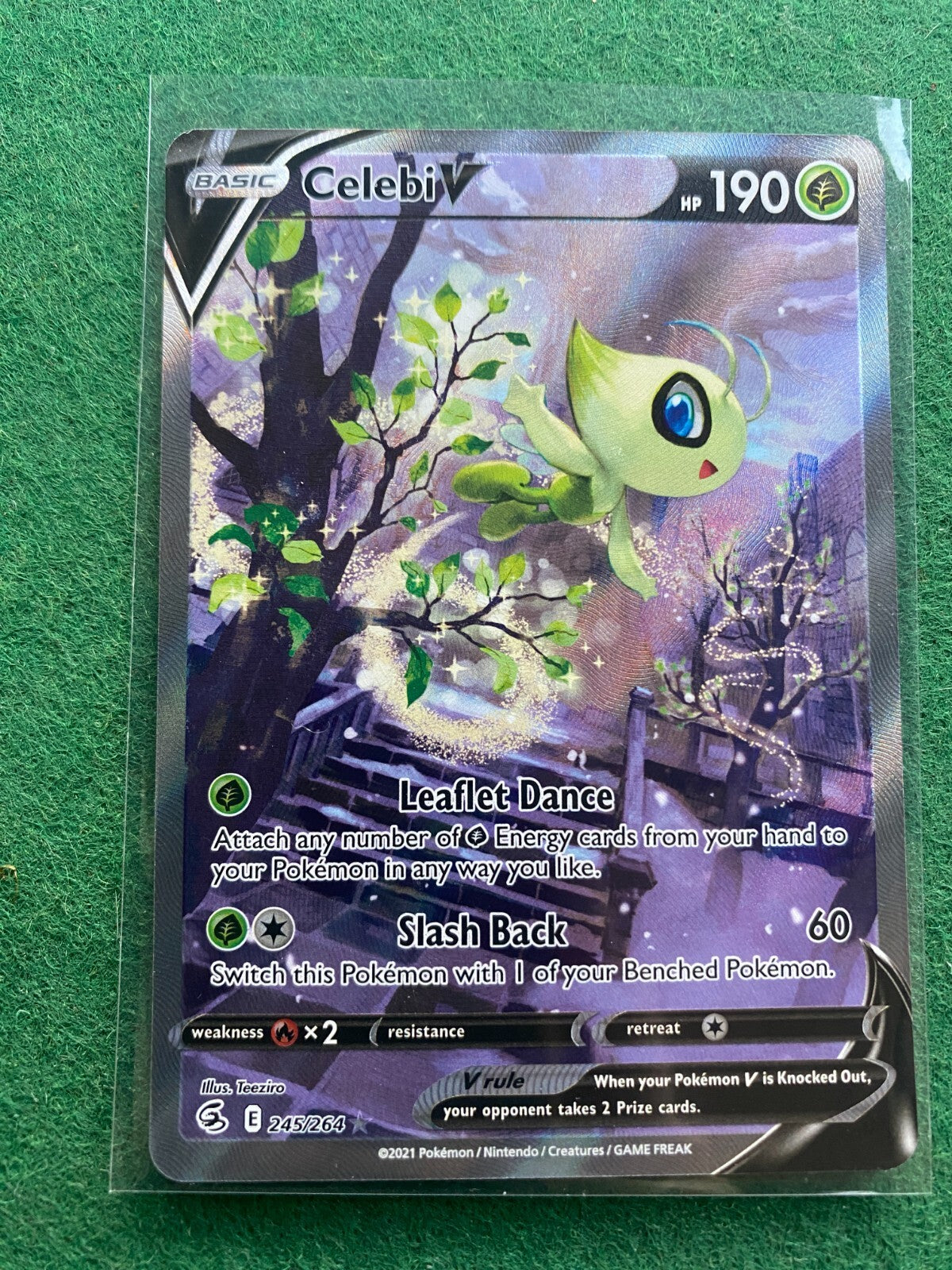 Celebi V Alternate Art 245/264 2021 Pokemon Fusion Strike Holo NM #2