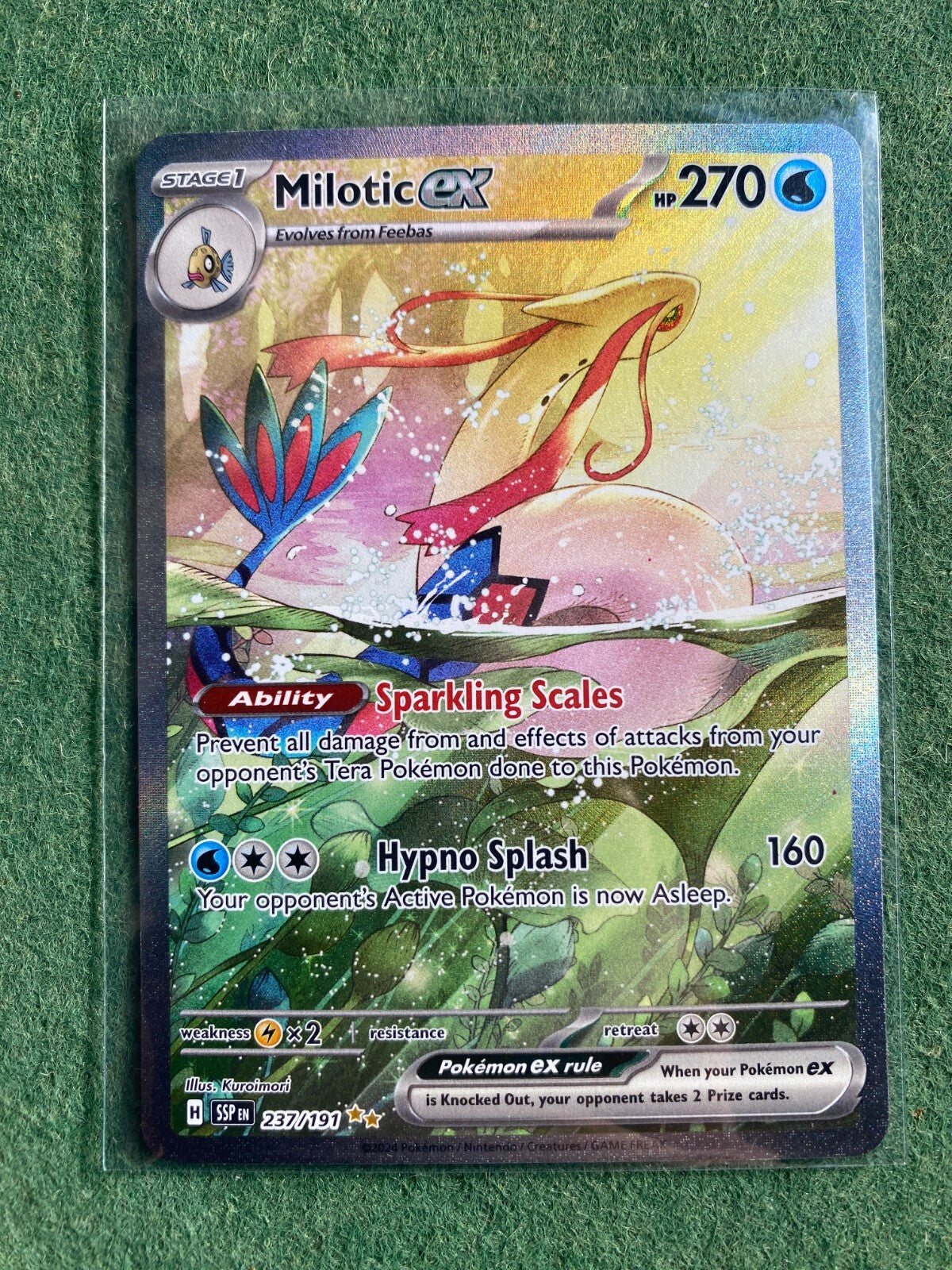 Milotic EX 237/191 Special Illustration Rare Pokemon TCG Surging Sparks SIR NM