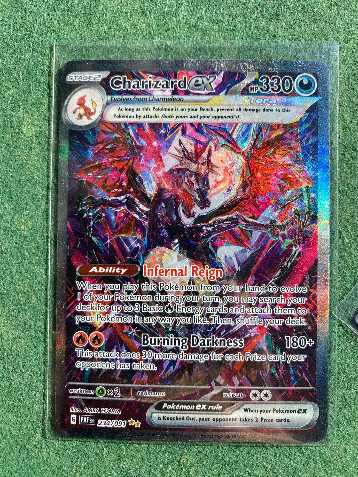 Pokemon Charizard ex 234/091 Sv: Paldean Fates Holo - Near Mint