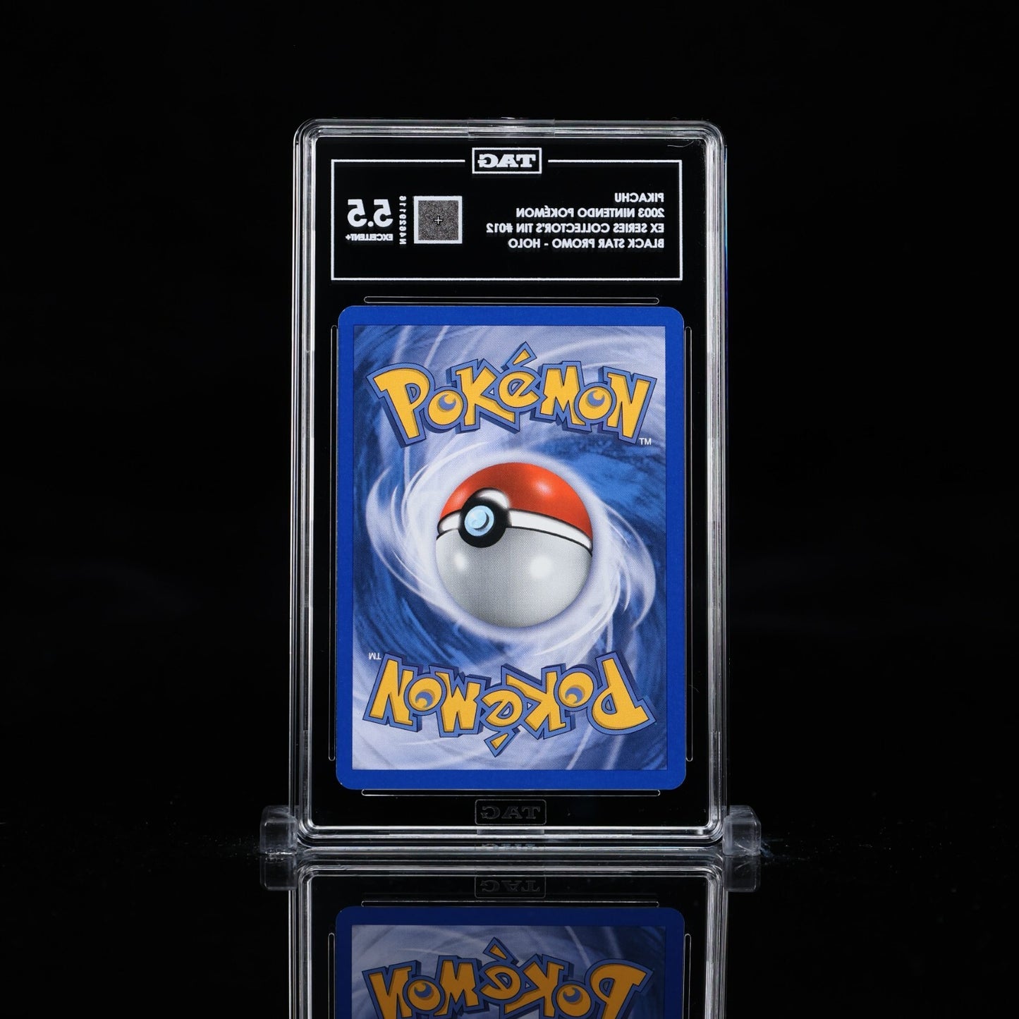 Pokemon Pikachu 012 Black Star Promo TAG 5.5 Cosmos EX Series Collectors Tin
