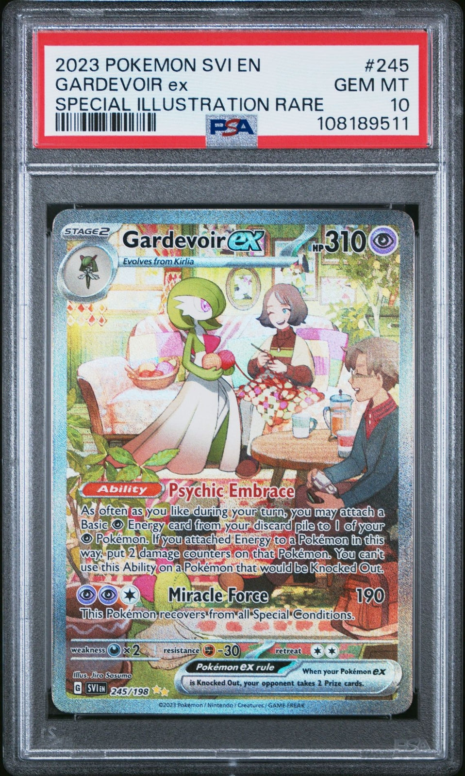 Pokemon Gardevoir ex 245/198 SIR PSA 10 Scarlet & Violet Base Set