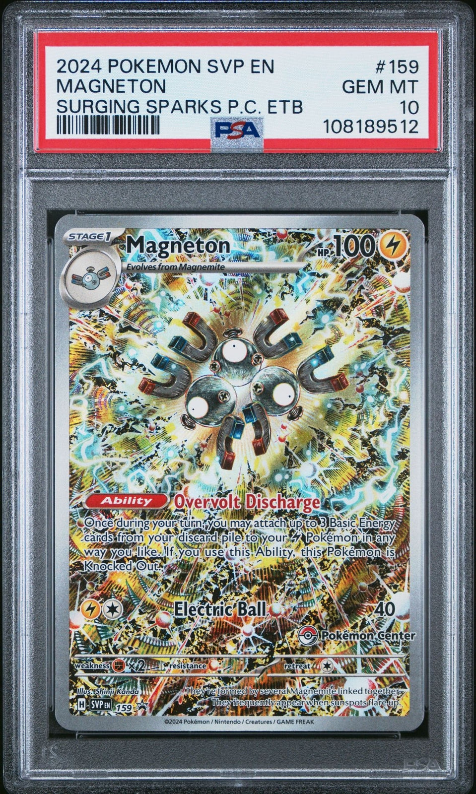 Magneton - 159 (Pokemon Center Exclusive) 159 Sv: Scarlet & Violet Promo PSA 10