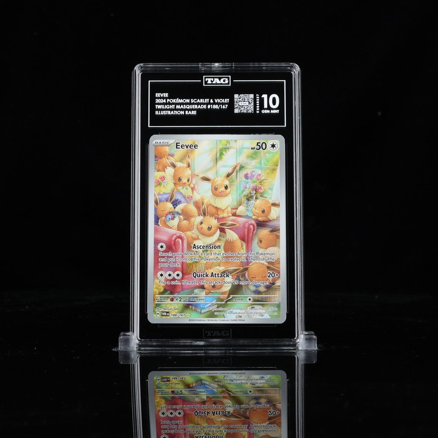 Eevee 188 - 2024 Pokemon TWM EN - Illustration Rare - TAG 10