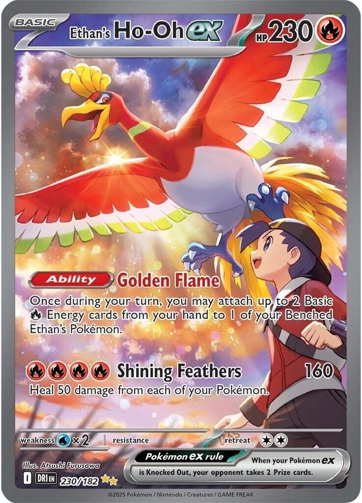 Ethan's Ho - Oh ex 230/182 Sv10: Destined Rivals Holo Pokemon NM