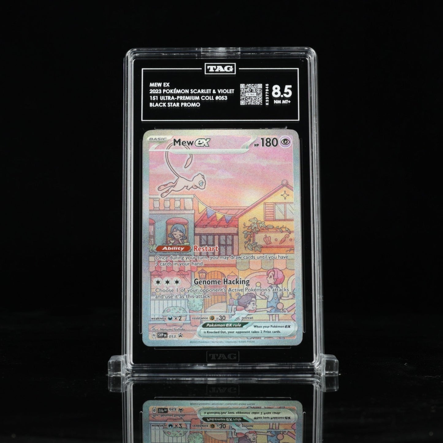 Mew ex 53 Pokemon Scarlet & Violet Ultra Premium Coll Black Star Promo TAG 8.5