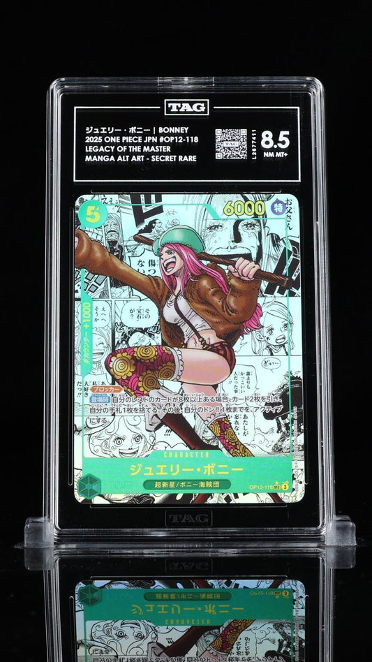 One Piece Bonney OP12 - 118 Manga Alt Art Comic Legacy Of The Master JPN TAG 8.5