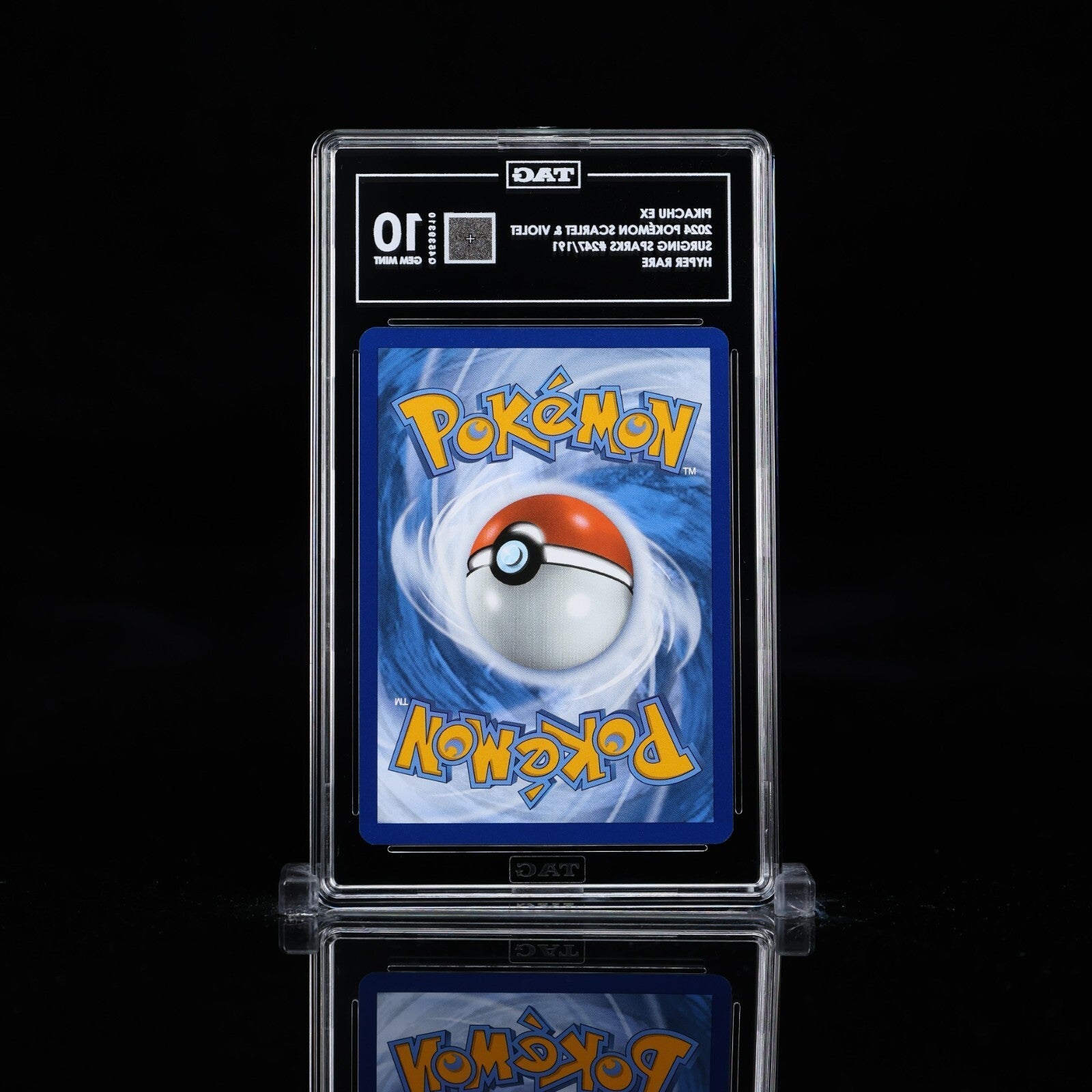 PIKACHU EX - TAG 10 - POKEMON SCARLET & VIOLET 247 SURGING SPARKS - HYPER RARE