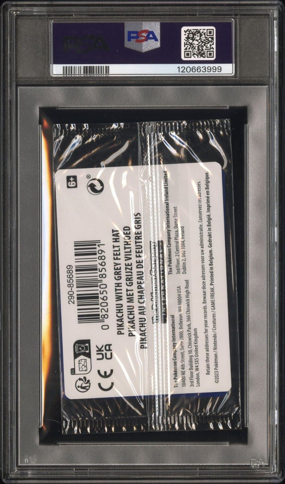 Pikachu with Grey Felt Hat Sealed Cello Pack Van Gogh Promo PSA 9 2