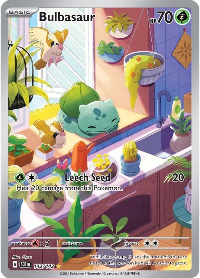 Pokemon Bulbasaur 143/142 - Sv07: Stellar Crown Holo PSA 10