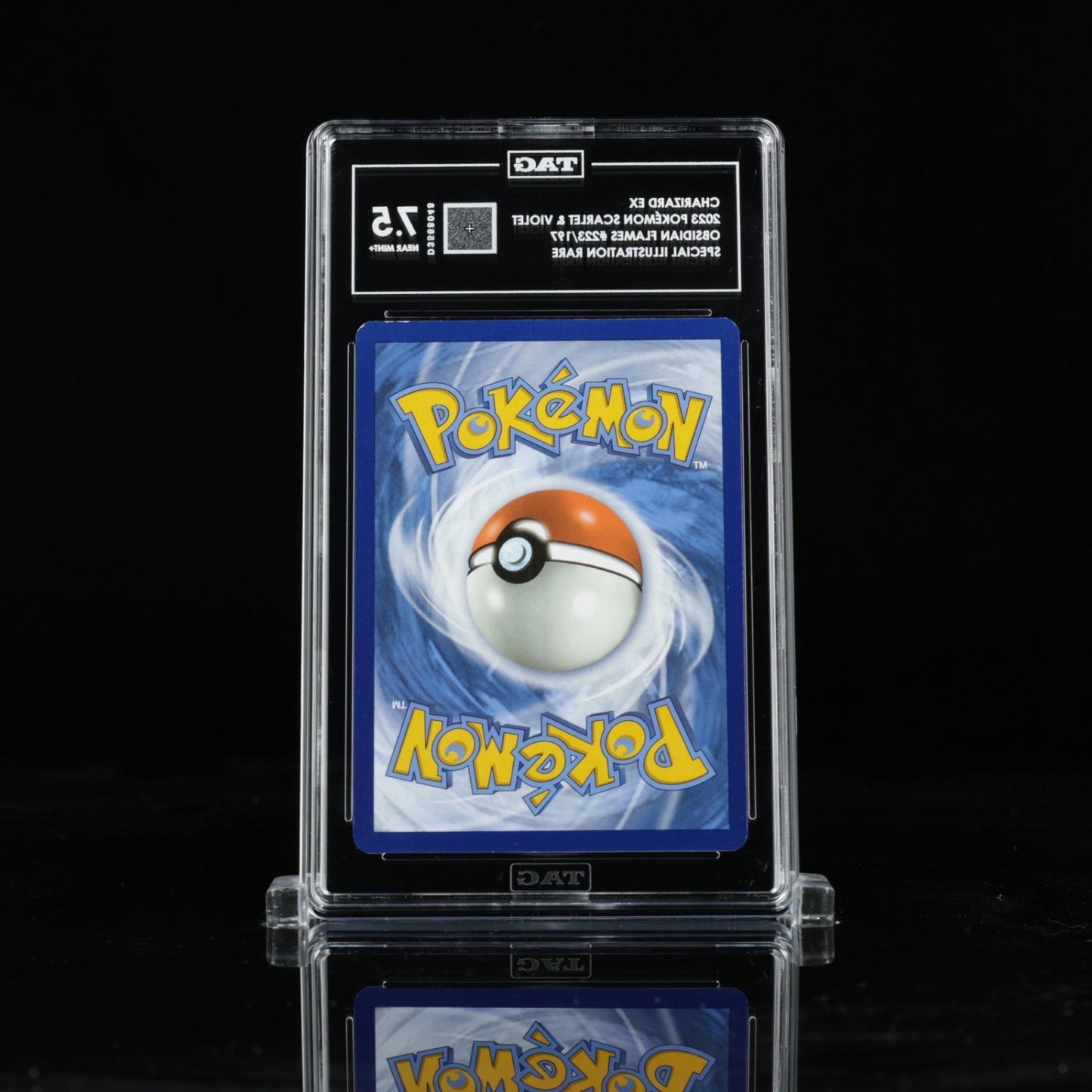 Pokemon Charizard ex 223/197 Sv03: Obsidian Flames Holo TAG 7.5