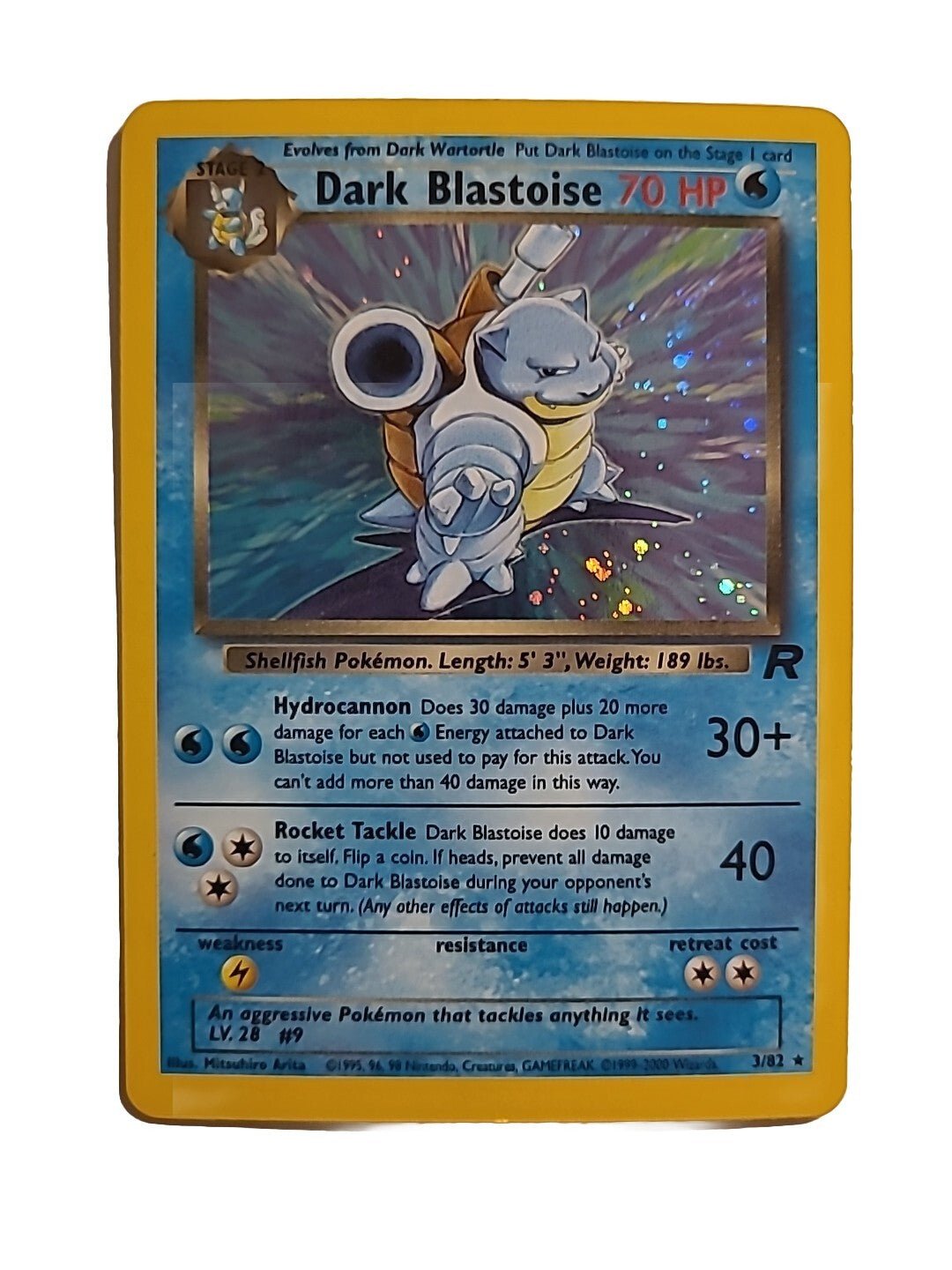 Pokemon Dark Blastoise Team Rocket 1st Edition Holo Rare 3 CGC 9.5 HALF SWIRL