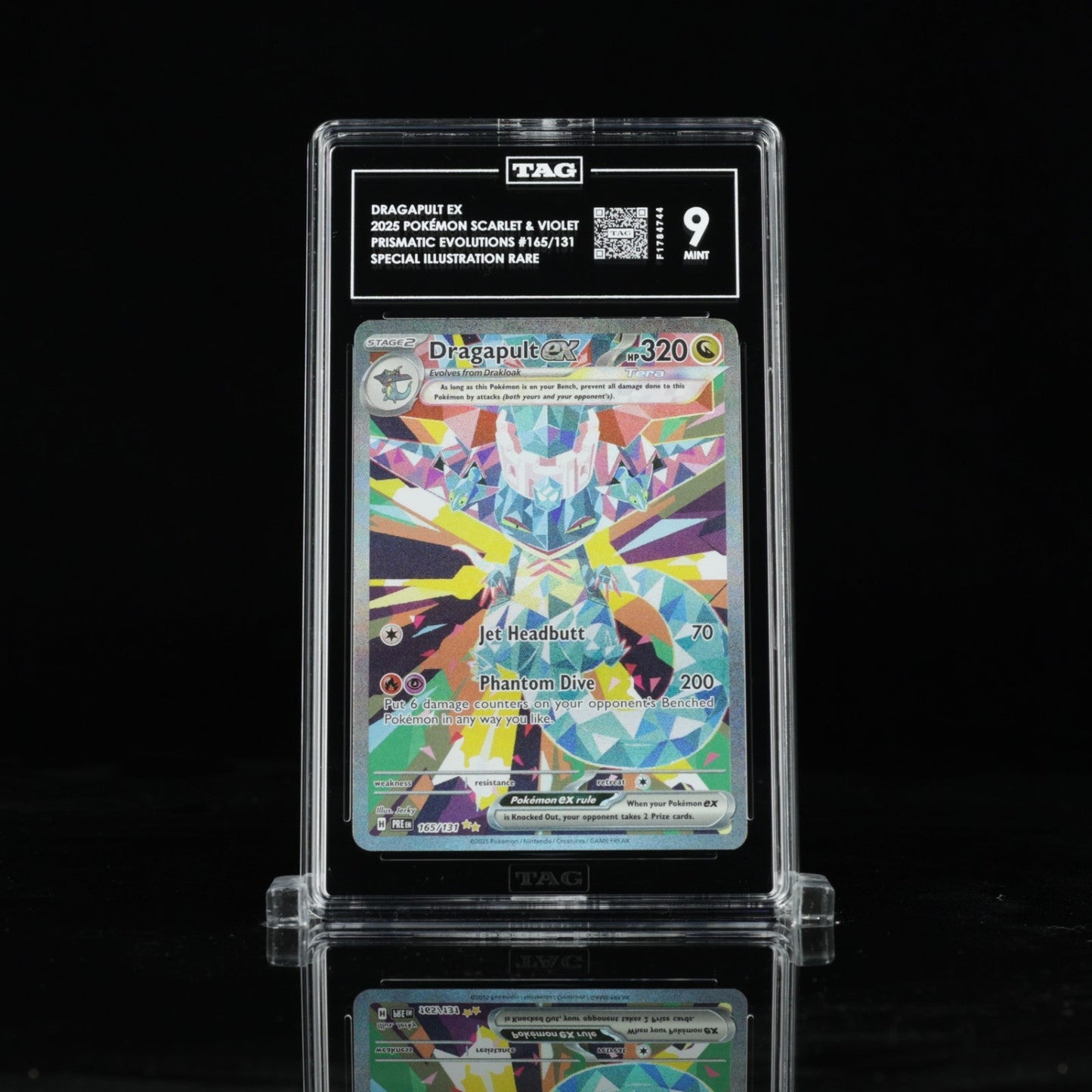 Pokemon Dragapult EX 165 Prismatic Evolutions Special Illustration Rare TAG 9