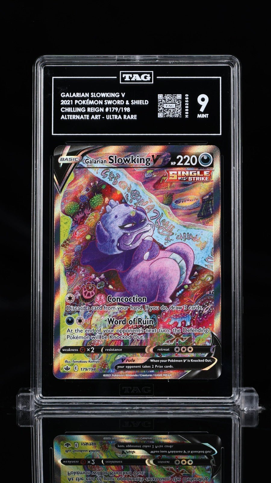 Pokemon Galarian Slowking V 179/198 Swsh06: Sword & Shield TAG 9