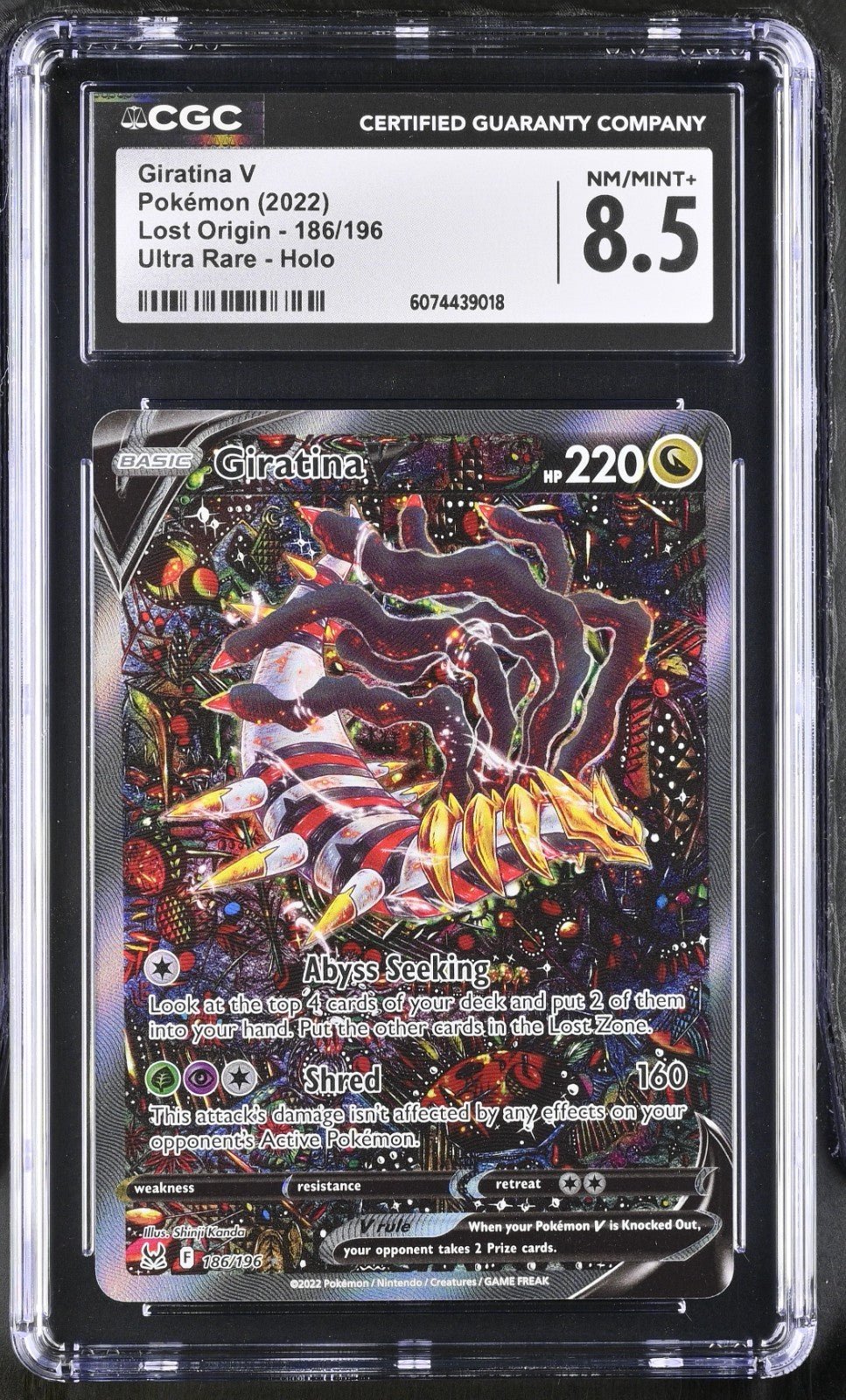 Pokemon Giratina V 186 Alt Art Lost Origin Full Art CGC 8.5