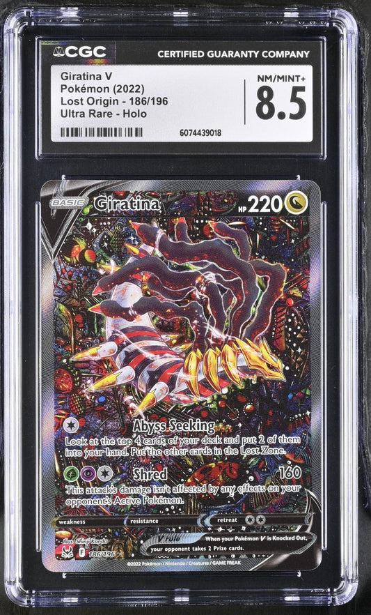 Pokemon Giratina V 186 Alt Art Lost Origin Full Art CGC 8.5