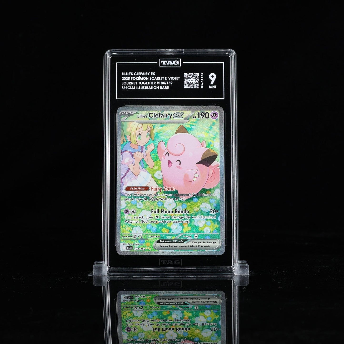 Pokemon Journey Together Lillie's Clefairy EX Special Illustration 184 TAG 9