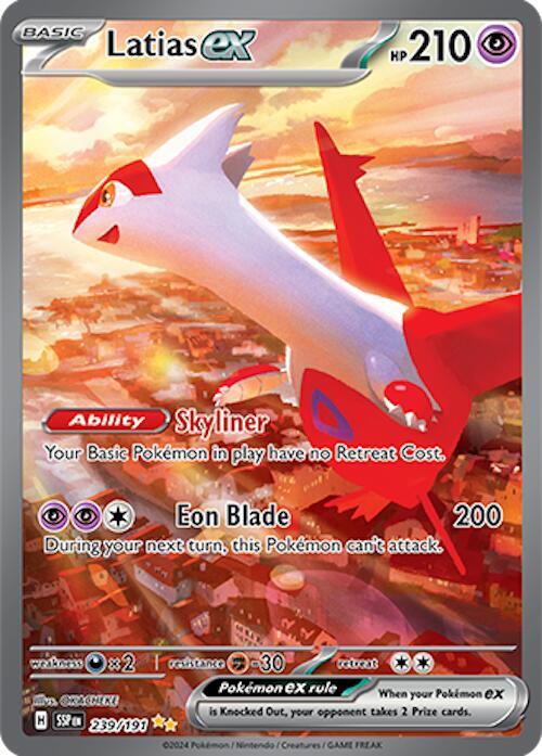Pokemon Latias ex Surging Sparks Special Illustration Rare 239 2 NM -