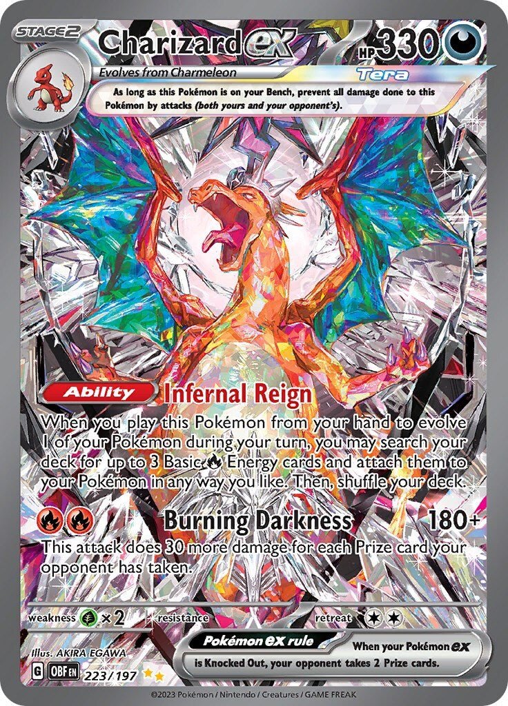 Pokemon Obsidian Flames Charizard EX 223/197 TAG 9