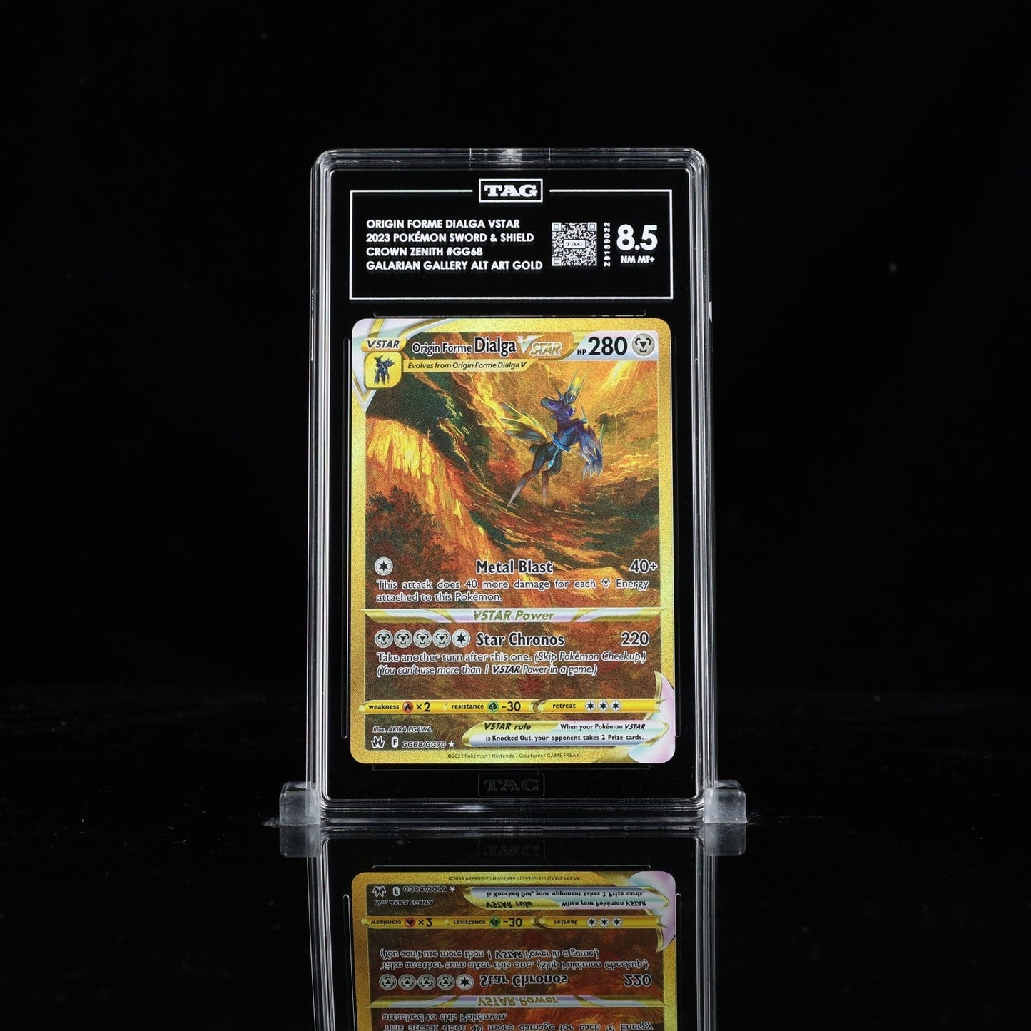 Pokemon Origin Forme Dialga VSTAR GG68 TAG 8.5 Crown Zenith