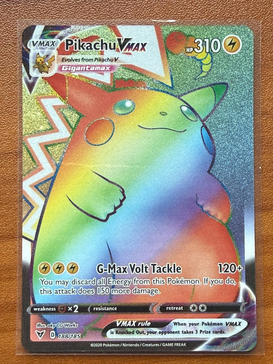 Pokemon Pikachu VMAX (Secret) 188/185 Swsh04: Vivid Voltage Holo NM