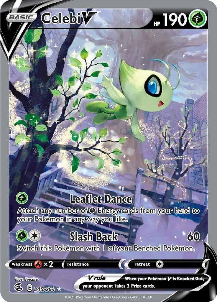 Pokemon PSA 9 Celebi V (Alternate Full Art) 245/264 Swsh08: Fusion Strike Holo