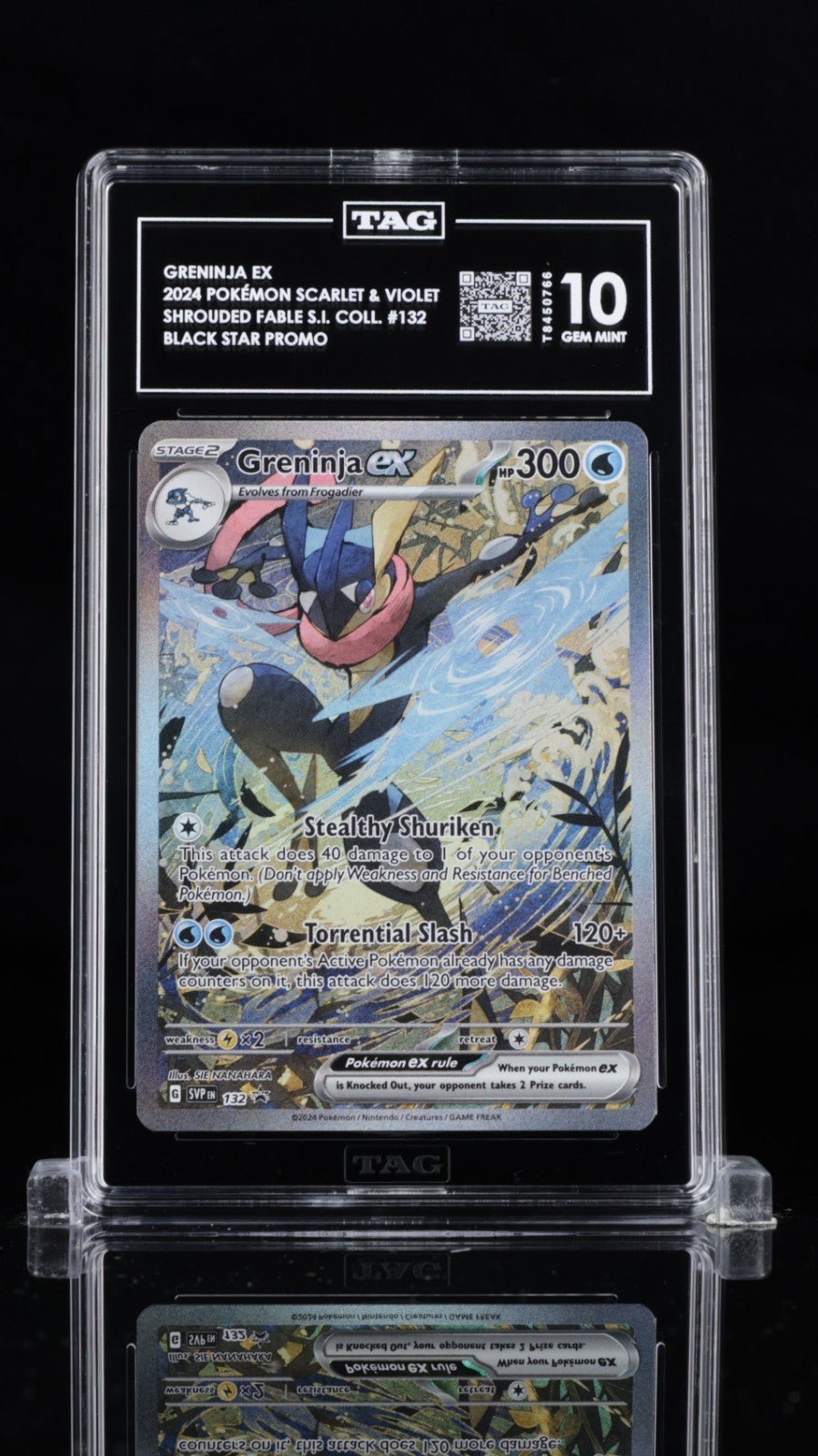 Pokemon TAG 10 Greninja EX Promo 132 2024 Scarlet & Violet Shrouded Fable