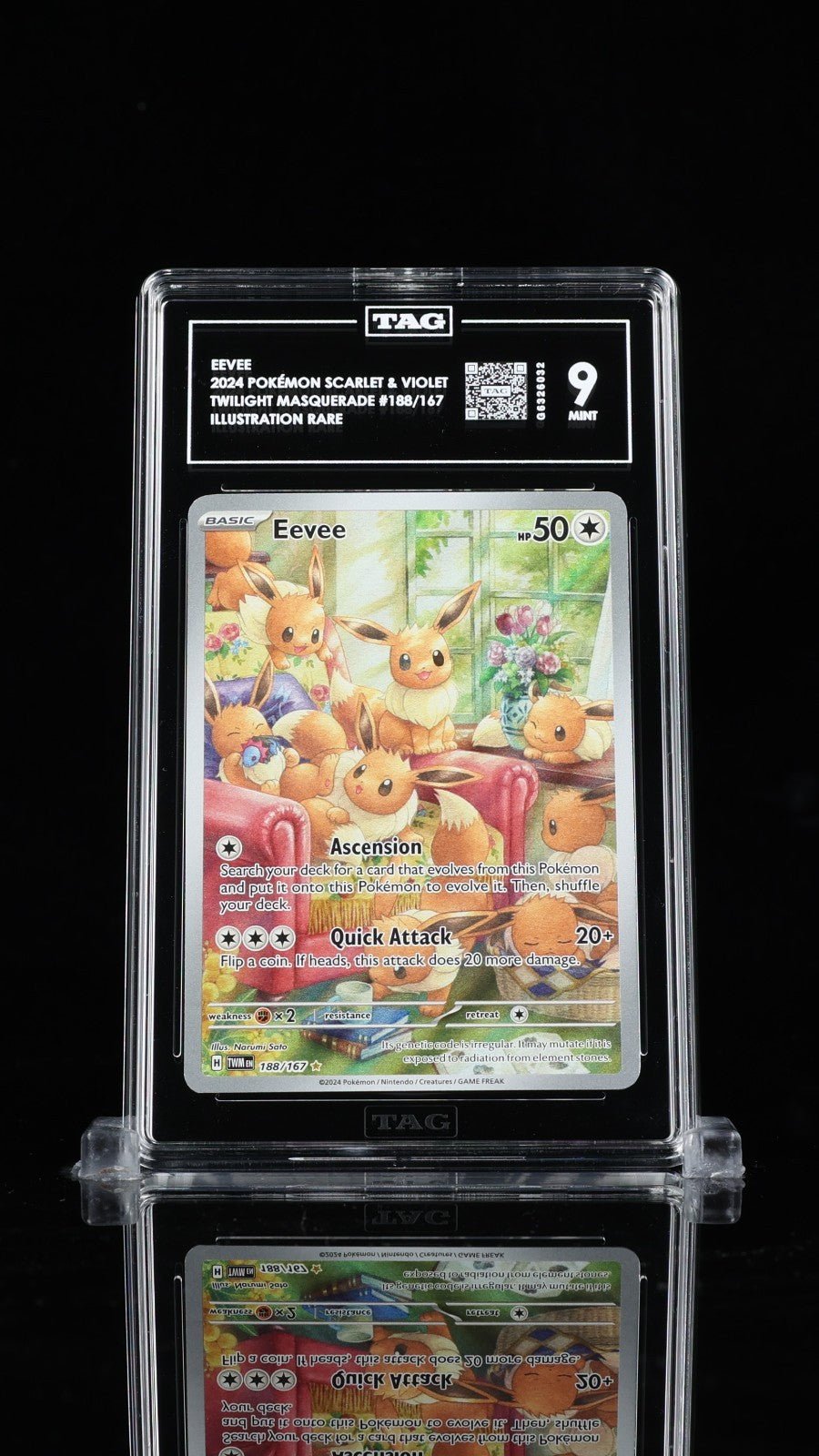POKEMON TAG 9 Twilight Masquerade Eevee 188/167 IR
