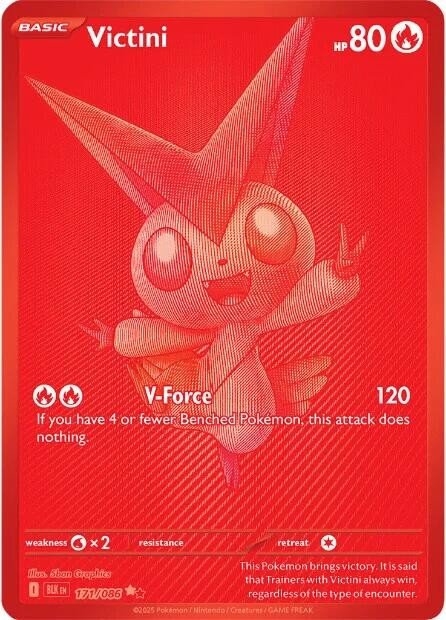 Pokemon Victini 171/086 Sv: Black Bolt Holo NM