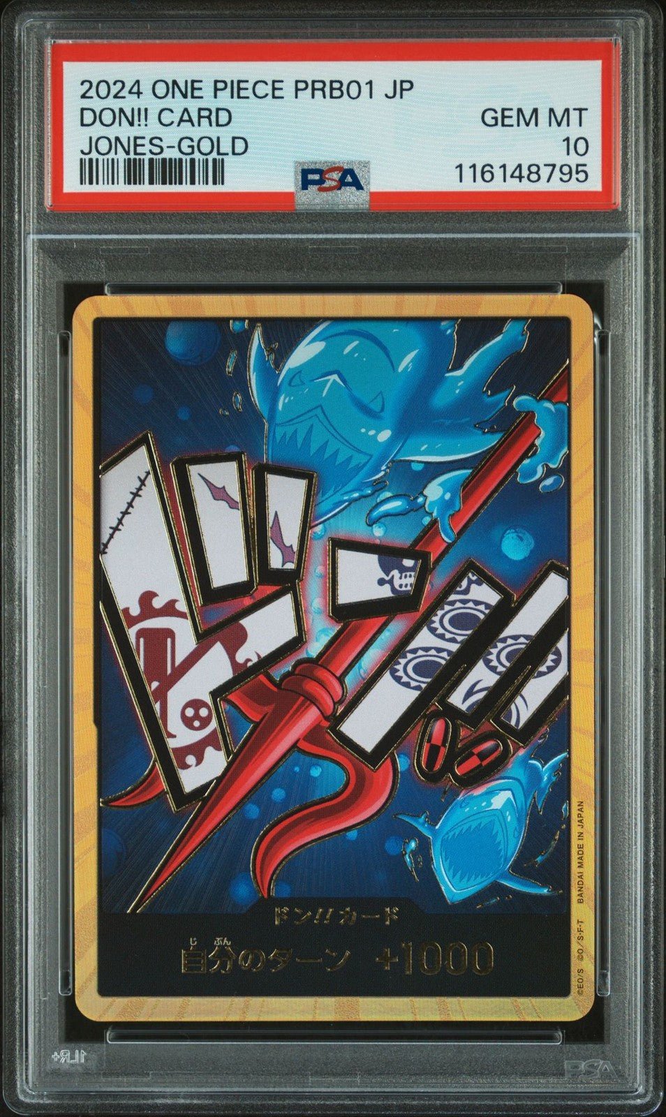 PSA 10 DON !! Card JONES Gold Frame ONE PIECE Card The Best PRB - 01
