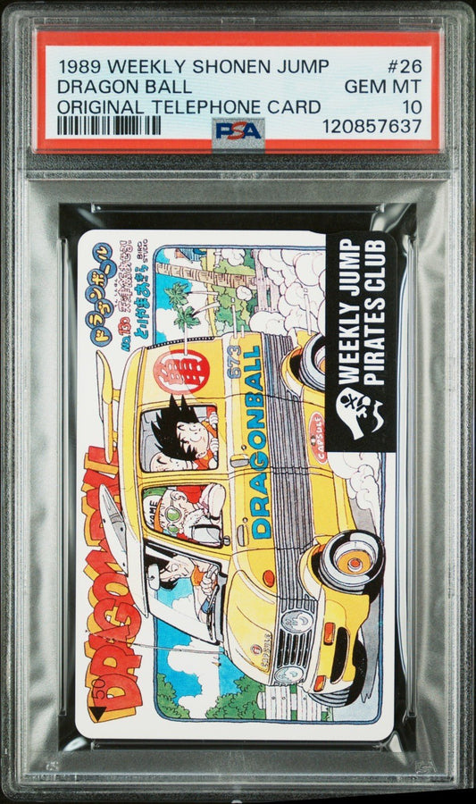 PSA 10 Dragon Ball Phone Card 1989 Weekly Shonen Jump 26 Akira Toriyama
