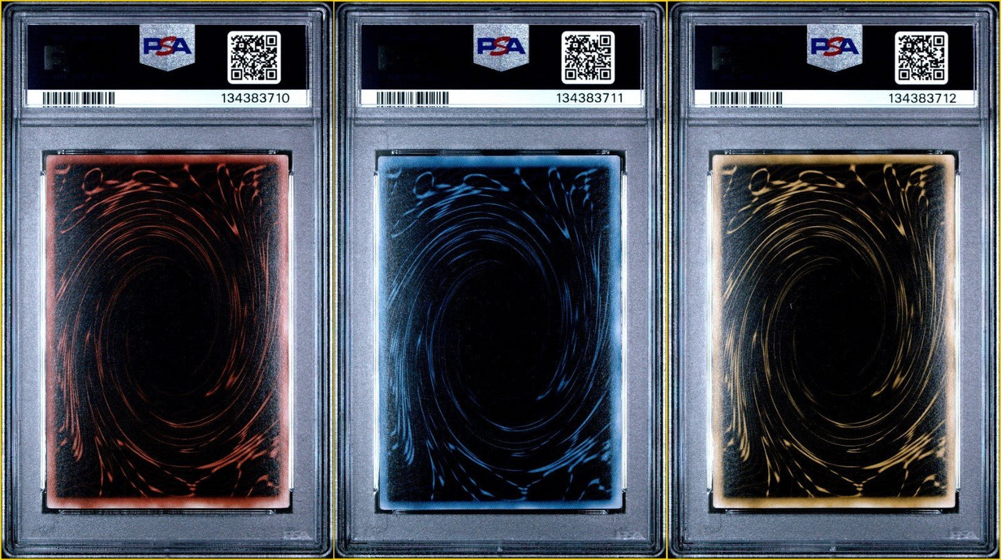 PSA 10 YU - GI - Oh! Slifer Obelisk Ra Secret Rare GBI 001 002 003 Sequential