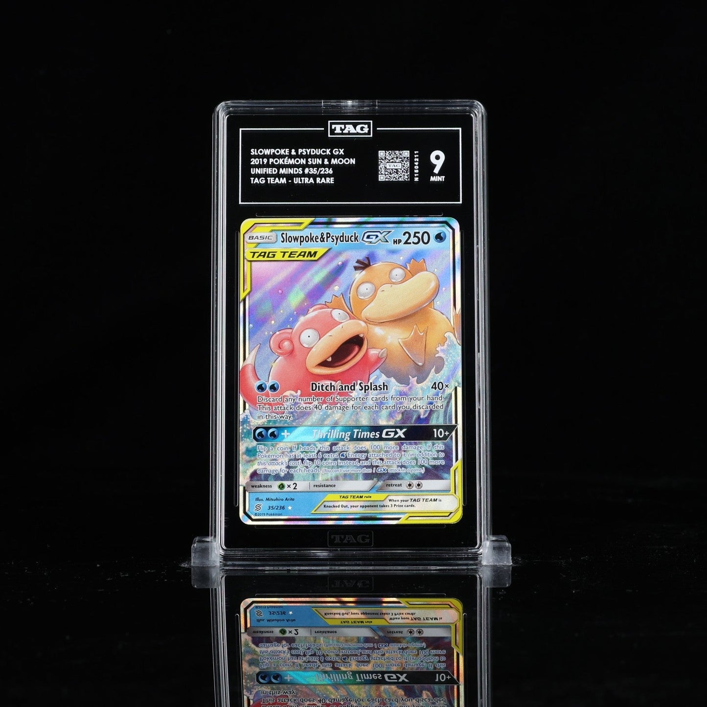 Slowpoke & Psyduck GX 35/236 Pokemon Sm - Unified Minds Holo - TAG 9