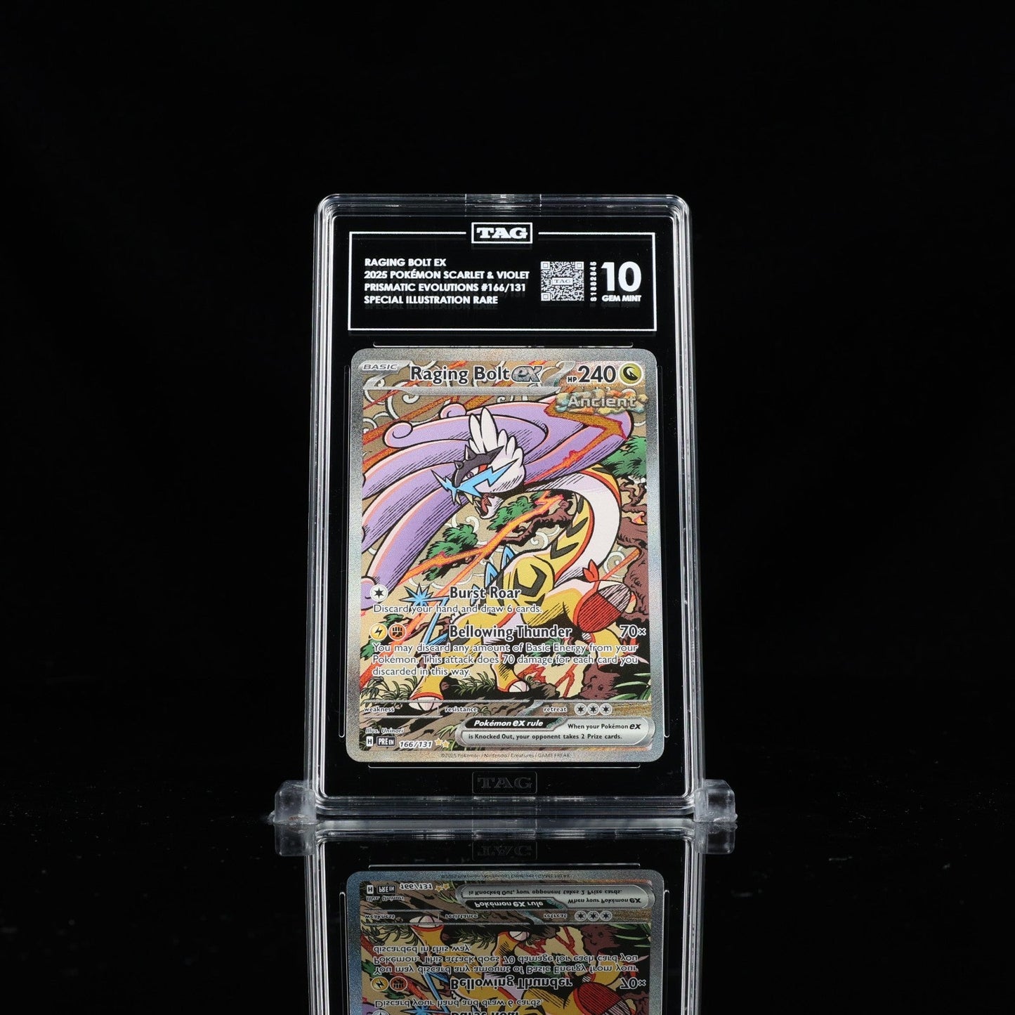 TAG 10 Raging Bolt ex 166/131 SIR Pokemon 2025 Prismatic Evolutions