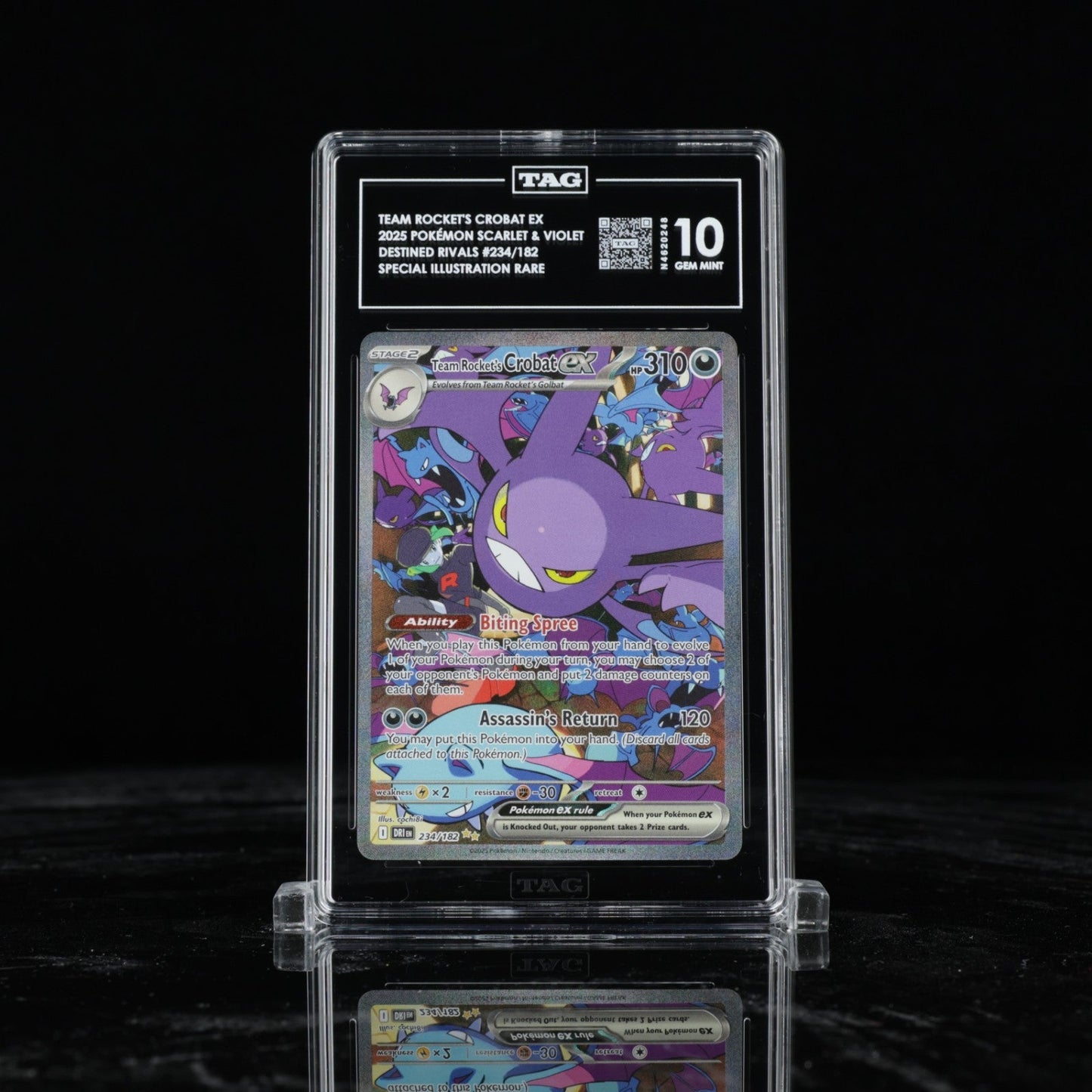 TAG 10 Rocket’s Crobat ex English 2025 Pokemon Destined Rivals 234 SIR